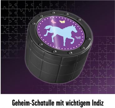 200 Teile Kosmos Familienspiel Krimispiel Krimipuzzle Die drei !!! Skandal Reitturnier 680725