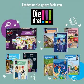200 Teile Kosmos Familienspiel Krimispiel Krimipuzzle Die drei !!! Skandal Reitturnier 680725
