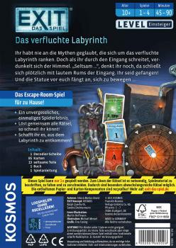 Preview: Kosmos Familienspiel Escape EXIT® Das verfluchte Labyrinth Level Einsteiger 682026