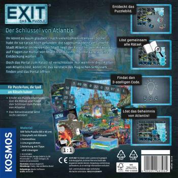 Preview: 500 Teile Kosmos Familienspiel Escape EXIT® Das Puzzle Der Schlüssel von Atlantis 683962