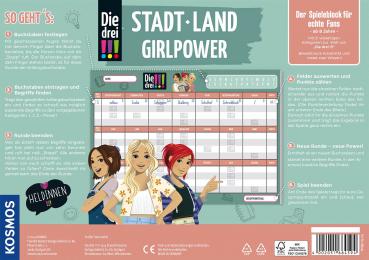 Preview: Kosmos Kinderspiel Wissensspiel Die drei !!! Stadt Land Girlpower 684594