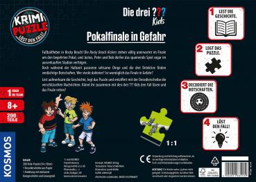 Preview: 200 Teile Kosmos Familienspiel Krimispiel Krimipuzzle Die drei ??? Kids Pokalfinale in Gefahr 685539