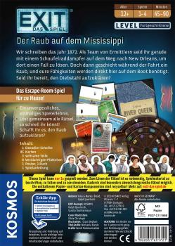 Preview: Kosmos Familienspiel Escape EXIT® Der Raub auf dem Mississippi Level Fortgeschritten 691721