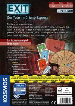 Preview: Kosmos Familienspiel Escape EXIT® Der Tote im Orient-Express Level Profi 694029