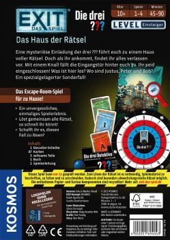 Preview: Kosmos Familienspiel Escape EXIT® Die drei ??? Das Haus der Rätsel Level Einsteiger 694043