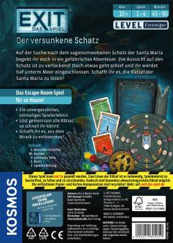 Preview: Kosmos Familienspiel Escape EXIT® Der versunkene Schatz Level Einsteiger 694050