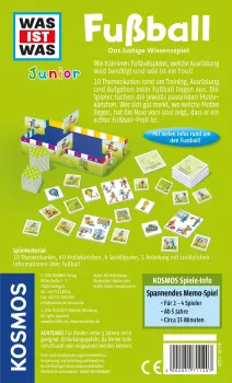Preview: Kosmos Mitbringspiel Wissensspiel WAS IST WAS Junior Fußball 711207
