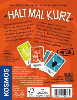Preview: Kosmos Erwachsenenspiel Kartenspiel Halt mal kurz 740382