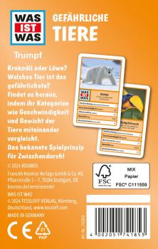 Preview: Kosmos Kinderspiel Kartenspiel WAS IST WAS Trumpf Gefährliche Tiere 741853