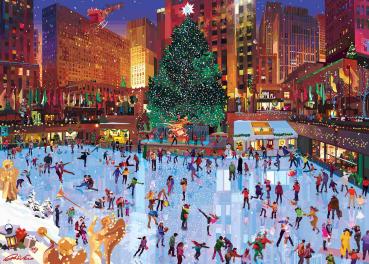 Preview: 1000 Teile Ravensburger Puzzle Weihnachtszauber am Rockefeller Center 12000420