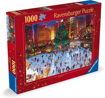 Preview: 1000 Teile Ravensburger Puzzle Weihnachtszauber am Rockefeller Center 12000420