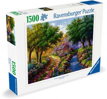 1500 Teile Ravensburger Puzzle Cottage am Fluß 12000735