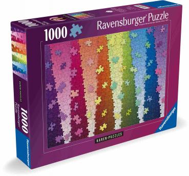 Preview: 1000 Teile Ravensburger Puzzle Kunterbunte Puzzleteile 12001027