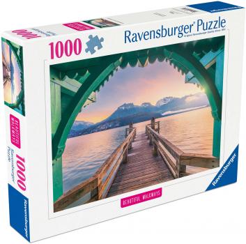 Preview: 1000 Teile Ravensburger Puzzle Romantischer Steg am Lac d'Annecy 12001762