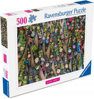 Preview: 500 Teile Ravensburger Puzzle Schwimmender Markt, Indonesien 12001813