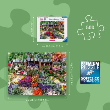 Preview: 500 Teile Ravensburger Puzzle Blumenmarkt, Frankreich 12001815