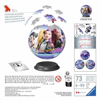 Preview: 72 Teile Ravensburger 3D Puzzle Ball K-Pop Demon Hunters 12002885