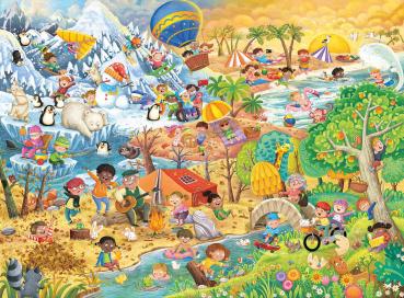100 Teile Ravensburger Kinder Puzzle XXL Die 4 Jahreszeiten 12004050