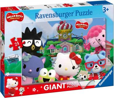 Preview: 24 Teile Ravensburger Kinder Puzzle Giant Floor Puzzle Bodenpuzzle Spaß in Cherry Town 12004076