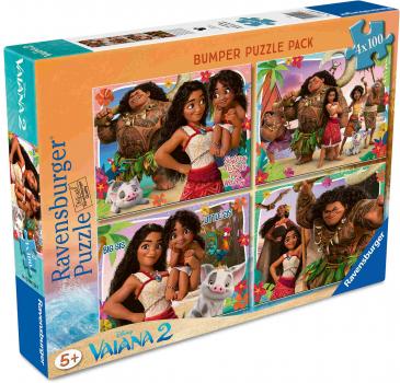 Preview: 4 x 100 Teile Ravensburger Kinder Puzzle Abenteuer in Ozeanien 12004126