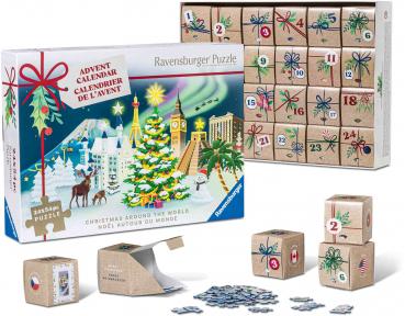 Ravensburger Puzzle Adventskalender 24 x 54 Teile Weihnachts-Puzzle 12004246