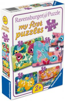 Preview: 2, 4, 6, 8 Teile Ravensburger Kinder Puzzle my first puzzles Dino-Freunde 12004249