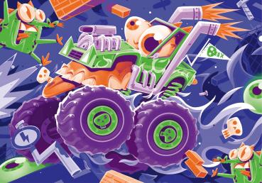 Preview: 2 x 24 Teile Ravensburger Kinder Puzzle Monster Trucks 12004259