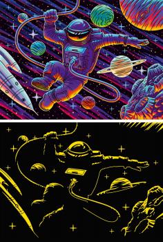 Preview: 200 Teile Ravensburger Kinder Puzzle XXL Ausflug ins All 12004266