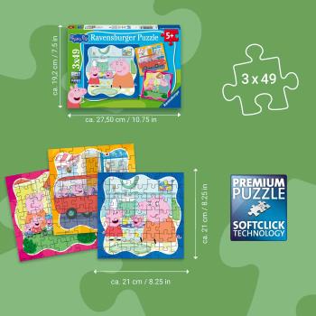 3 x 49 Teile Ravensburger Kinder Puzzle Familie zuerst! 12004288