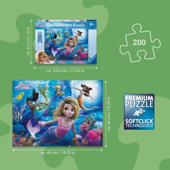 Preview: 200 Teile Ravensburger Kinder Puzzle XXL Meerjungfrauen Magie 12004322