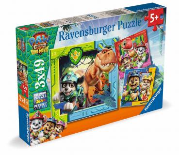 Preview: 3 x 49 Teile Ravensburger Kinder Puzzle Paw Patrol 3 Dino Movie 12004368
