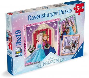Preview: 3 x 49 Teile Ravensburger Kinder Puzzle Disney Frozen 12004379