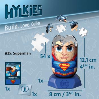 54 Teile Ravensburger 3D Puzzle Hylkies DC Universe Superman Sammelfigur 12008012