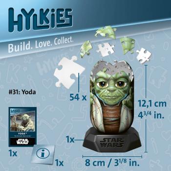 54 Teile Ravensburger 3D Puzzle Hylkies Star Wars Yoda Sammelfigur 12008018