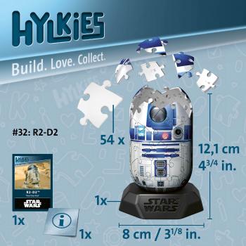 54 Teile Ravensburger 3D Puzzle Hylkies Star Wars R2-D2 Sammelfigur 12008019