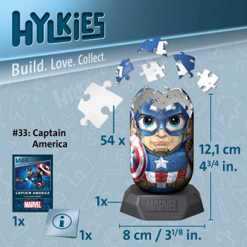 54 Teile Ravensburger 3D Puzzle Hylkies Marvel Captain America Sammelfigur 12008020