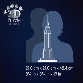 216 Teile Ravensburger 3D Puzzle Iconics Bauwerk Empire State Building mit Licht 12008026
