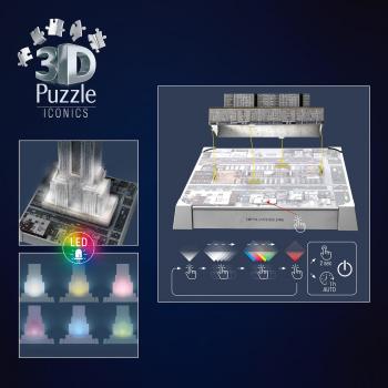 216 Teile Ravensburger 3D Puzzle Iconics Bauwerk Empire State Building mit Licht 12008026