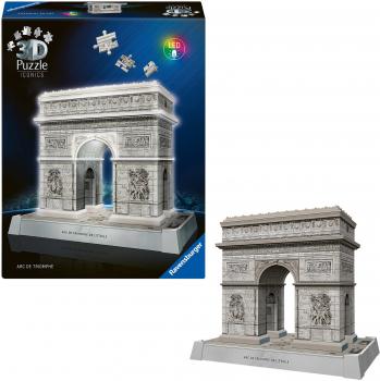 216 Teile Ravensburger 3D Puzzle Iconics Bauwerk Triumphbogen Paris mit Licht 12008029