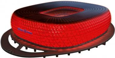216 Teile Ravensburger 3D Puzzle Iconics Bauwerk Allianz Arena mit Licht 12008033