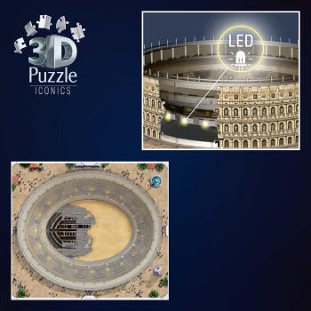 216 Teile Ravensburger 3D Puzzle Iconics Bauwerk Kolosseum Rom mit Licht 12008034