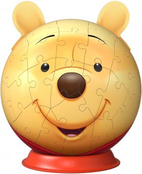 Preview: 72 Teile Ravensburger 3D Puzzle Ball Disney Winnie Puuh mit Ohren 12008070
