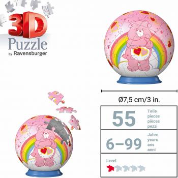 54 Teile Ravensburger 3D Puzzle-Ball Care Bears Love-a-Lot Bear 12008072