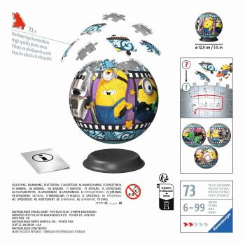 Preview: 72 Teile Ravensburger 3D Puzzle Ball Minions 3 12008079