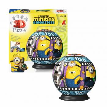 Preview: 72 Teile Ravensburger 3D Puzzle Ball Minions 3 12008079