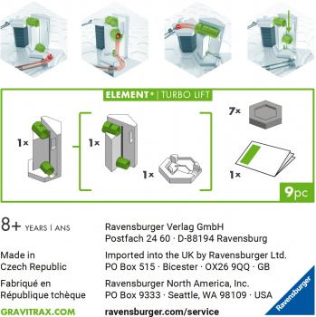 Preview: Ravensburger Kugelbahn GraviTrax BASE Element Turbo Lift 12020010