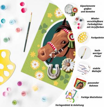 Ravensburger Malen nach Zahlen CREART mit Gips gießen Pferdeglück 12023070