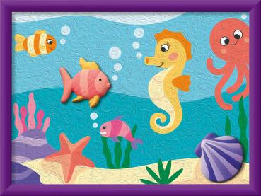 Preview: Ravensburger Malen nach Zahlen CREART mit Gips gießen Meeresfreunde 12023071