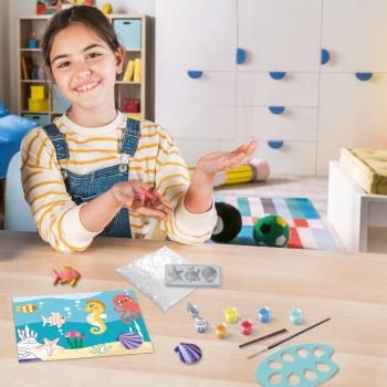 Preview: Ravensburger Malen nach Zahlen CREART mit Gips gießen Meeresfreunde 12023071