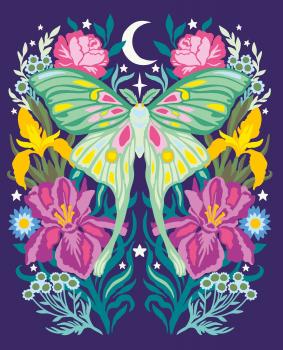 Preview: Ravensburger Malen nach Zahlen CREART Trend Serie C Pixie Cold Luna-Motte 12023096